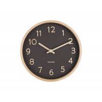 Drevené nástenné hodiny Karlsson KA5851, čierna 22cm